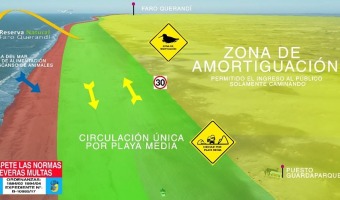 SECUESTRAN CUATRICICLO QUE CIRCULABA POR ZONAS PROHIBIDAS EN PLAYA